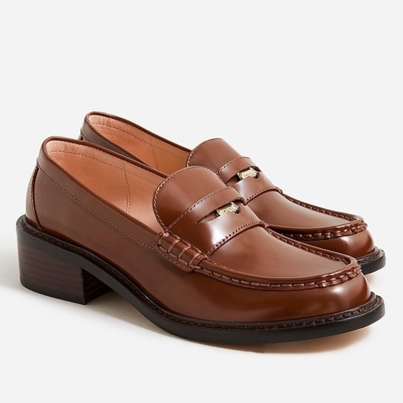 J. Crew Shoes - J. Crew Coin loafers in spazzolato leather BT884 brown 6 penny